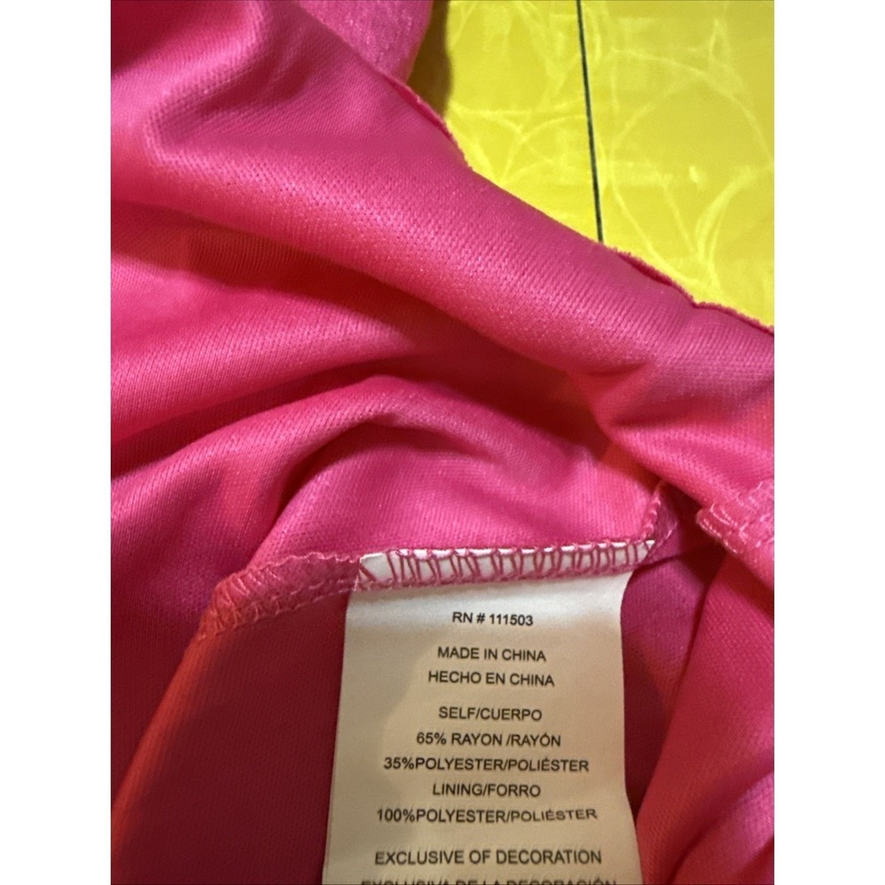 Women's M Figueroa &‎ Flower NWT Pink 3/4 Sleeve Dress Beach Cruise Vacation - Picture 6 of 8